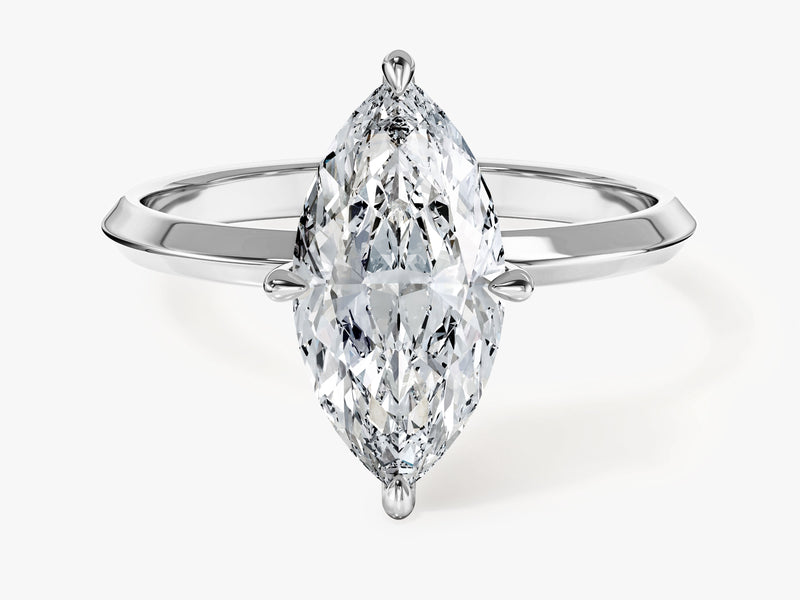 Knife Edge Marquise Moissanite Engagement Ring (2.00 CT)
