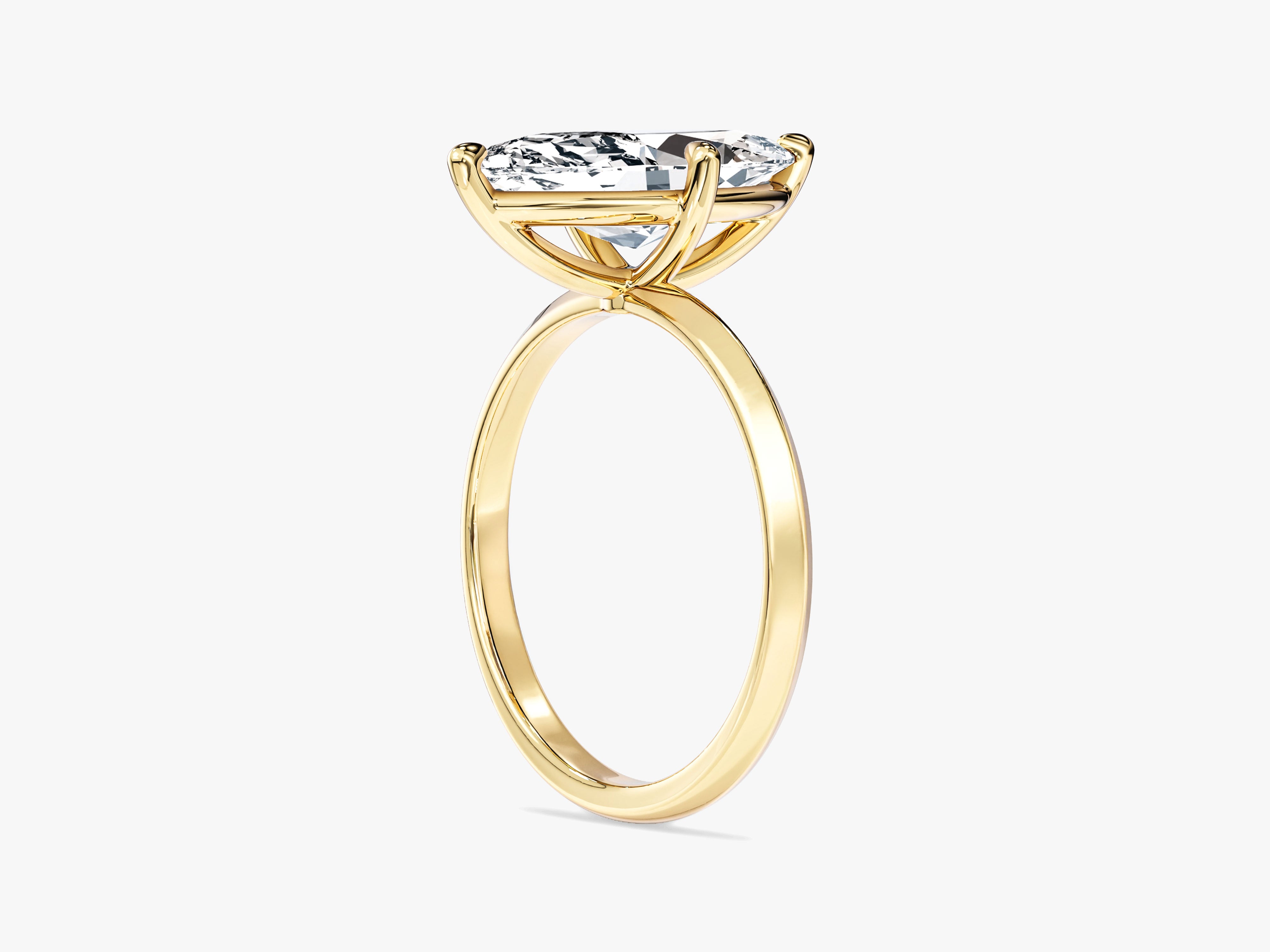 Knife Edge Marquise Moissanite Engagement Ring (3.00 CT)