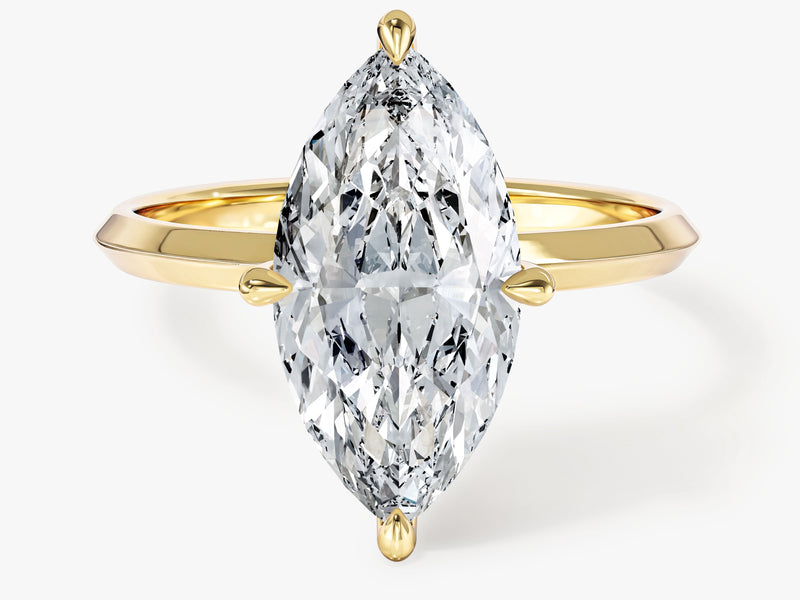 Knife Edge Marquise Moissanite Engagement Ring (3.00 CT)