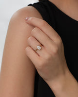 Bezel Oval Moissanite Engagement Ring (1.50 CT)