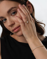 Bezel Oval Moissanite Engagement Ring (1.50 CT)