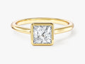 Bezel Princess Moissanite Engagement Ring (1.00 CT)