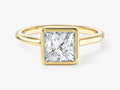 Bezel Princess Moissanite Engagement Ring (1.50 CT)