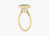 Bezel Princess Lab Grown Diamond Engagement Ring (3.00 CT)