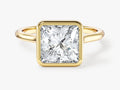 Bezel Princess Lab Grown Diamond Engagement Ring (3.00 CT)