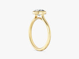 Bezel Cushion Lab Grown Diamond Engagement Ring (1.00 CT)