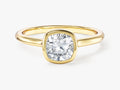 Bezel Cushion Lab Grown Diamond Engagement Ring (1.00 CT)