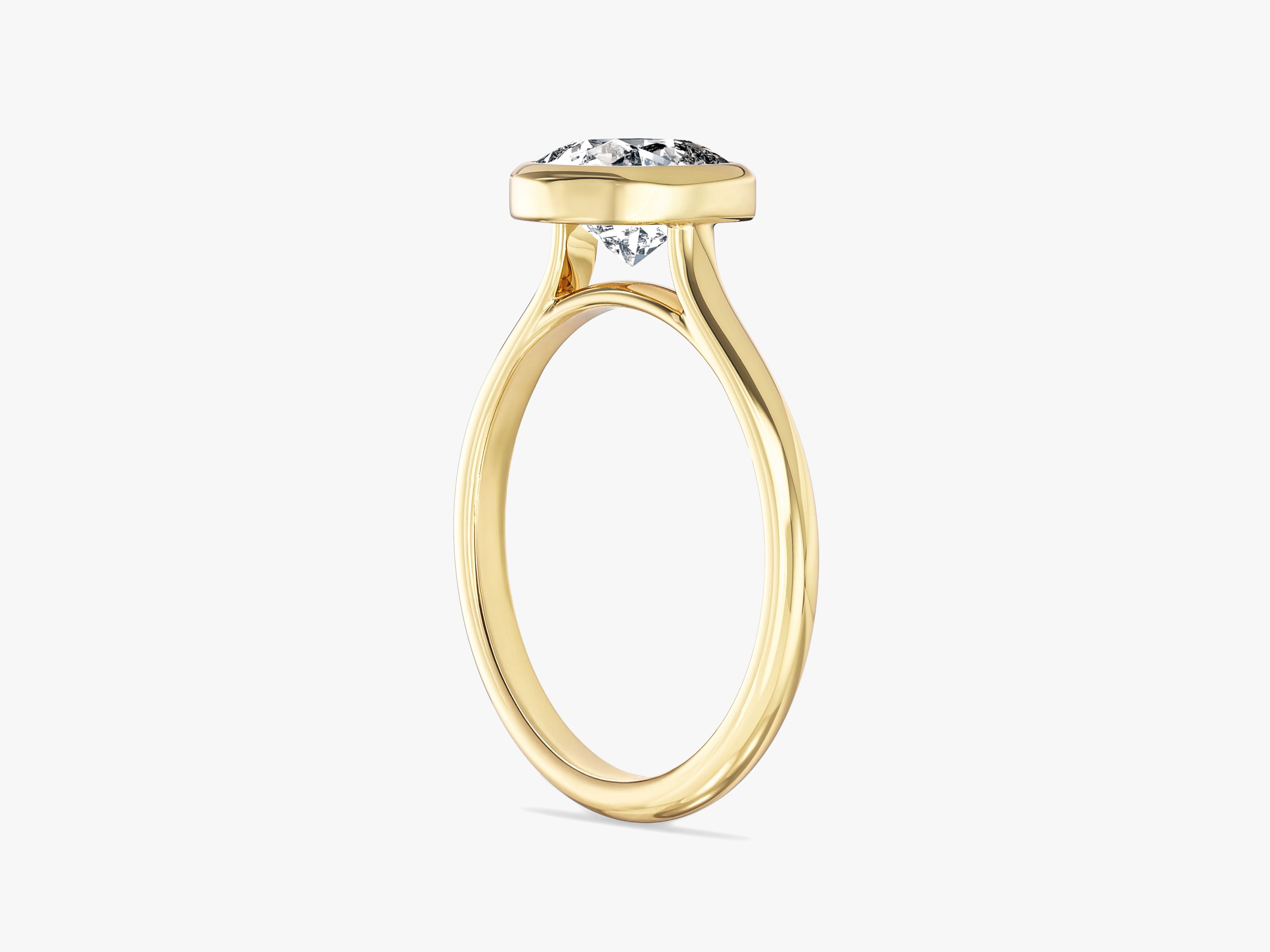 Bezel Cushion Moissanite Engagement Ring (1.50 CT)
