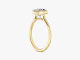 Bezel Cushion Moissanite Engagement Ring (1.50 CT)
