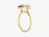 Bezel Pear Moissanite Engagement Ring (3.00 CT)