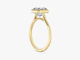 Bezel Asscher Moissanite Engagement Ring (2.00 CT)