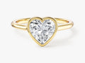 Bezel Heart Lab Grown Diamond Engagement Ring (1.50 CT)