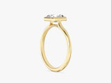 Bezel Radiant Lab Grown Diamond Engagement Ring (1.00 CT)
