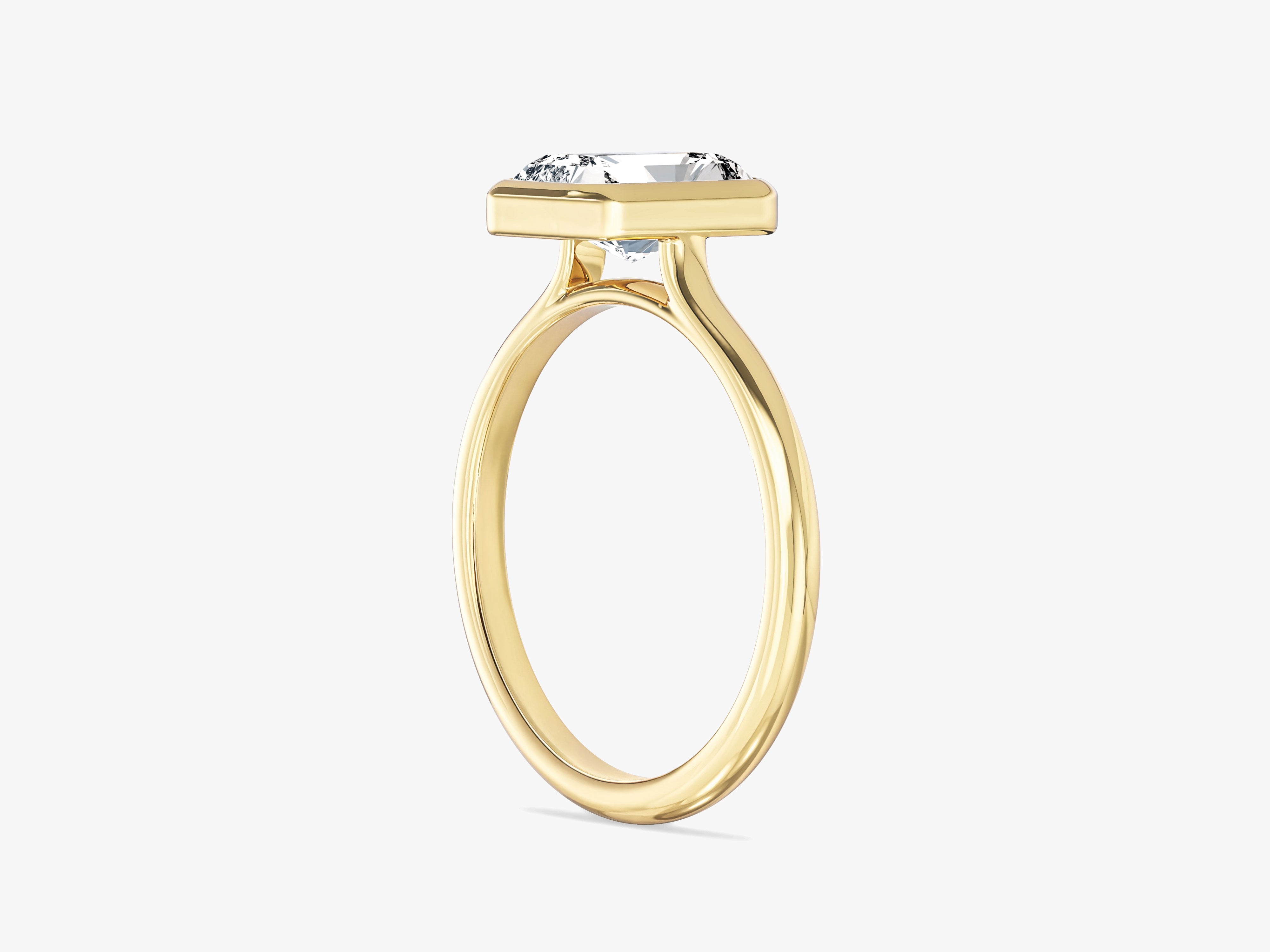 Bezel Radiant Lab Grown Diamond Engagement Ring (1.50 CT)