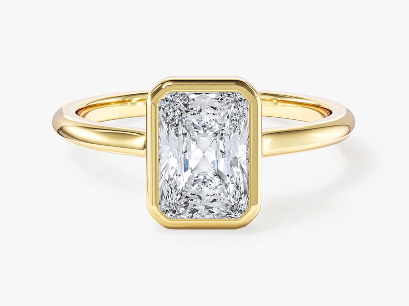Bezel Radiant Lab Grown Diamond Engagement Ring (1.50 CT)
