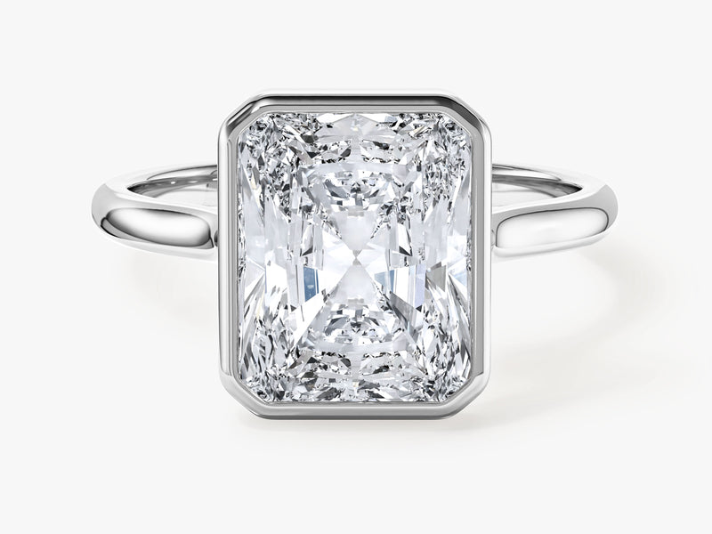 Bezel Radiant Lab Grown Diamond Engagement Ring (3.00 CT)
