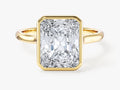 Bezel Radiant Lab Grown Diamond Engagement Ring (3.00 CT)