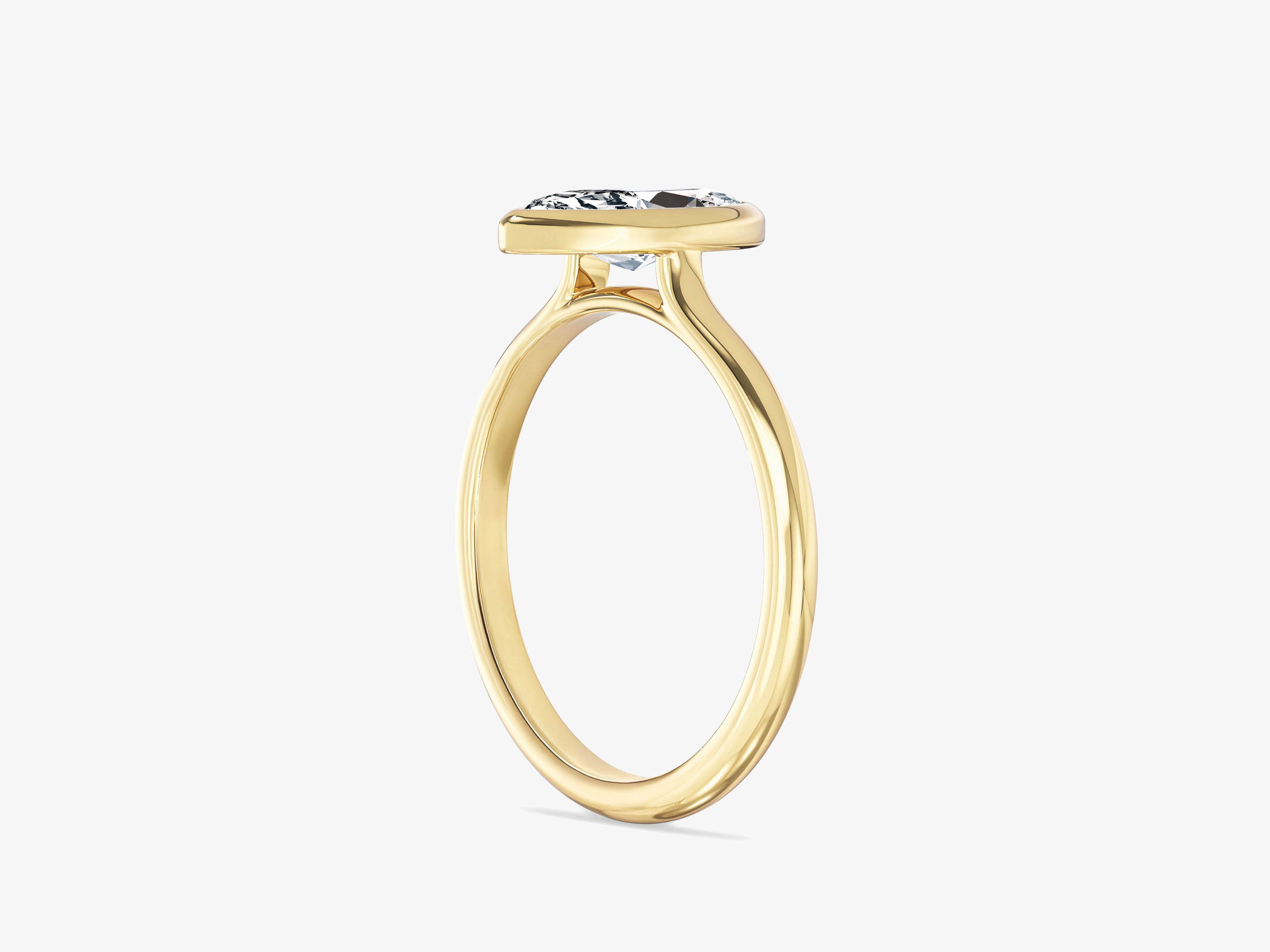 Bezel Marquise Moissanite Engagement Ring (1.00 CT)