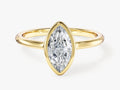 Bezel Marquise Moissanite Engagement Ring (1.00 CT)