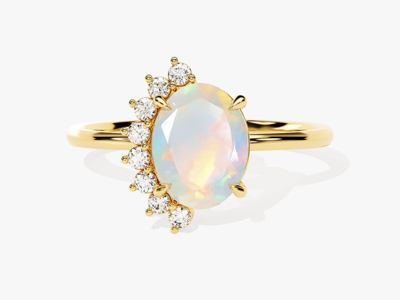 Gold opal and diamond ring for jewelry firm
