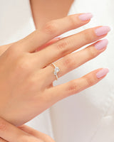 Double Heart Promise Ring with Sidestones