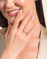 Oval Promise Ring with Sidestones