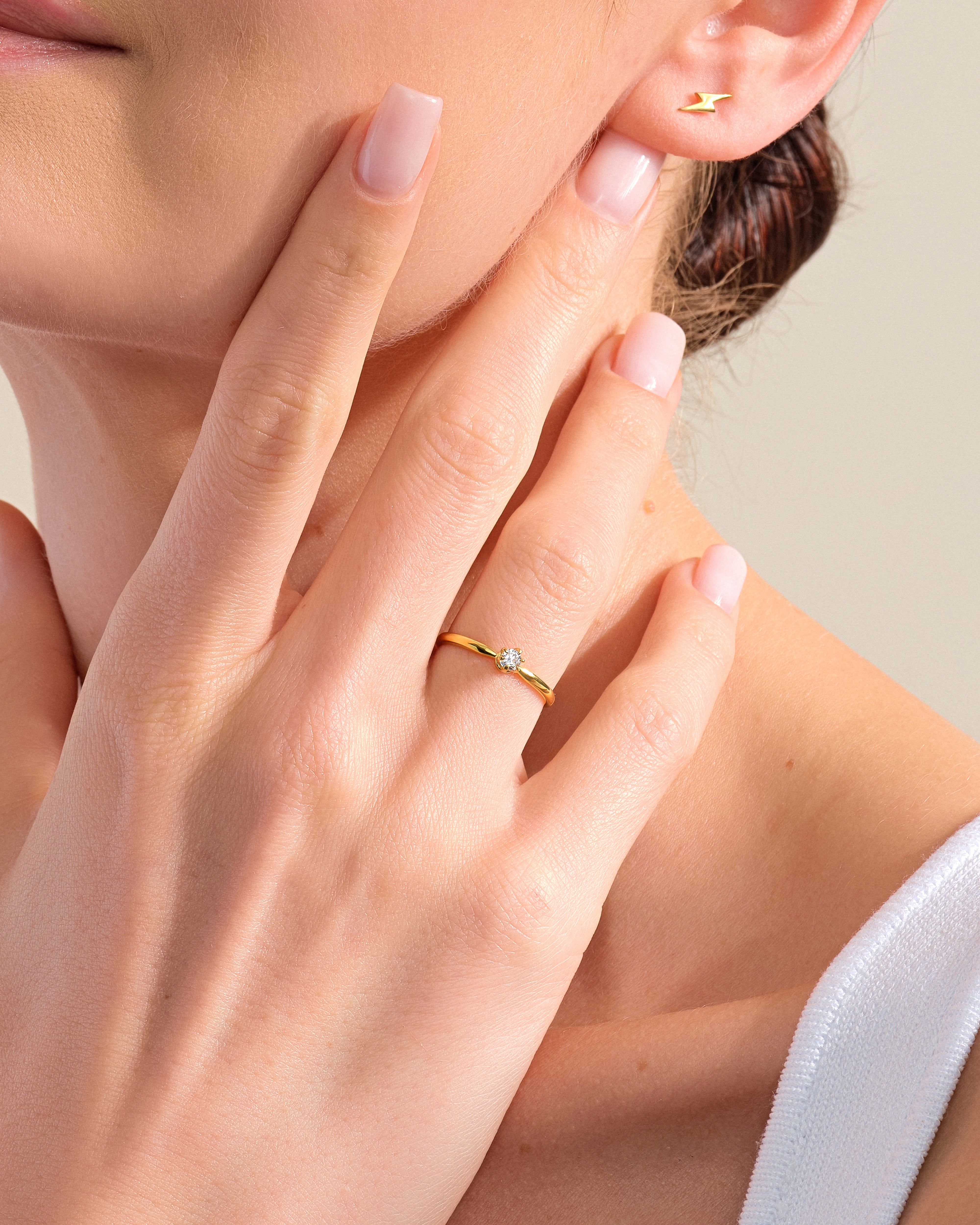 Six Prong Solitaire Promise Ring