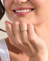 Heart Shape Twisted Band Promise Ring