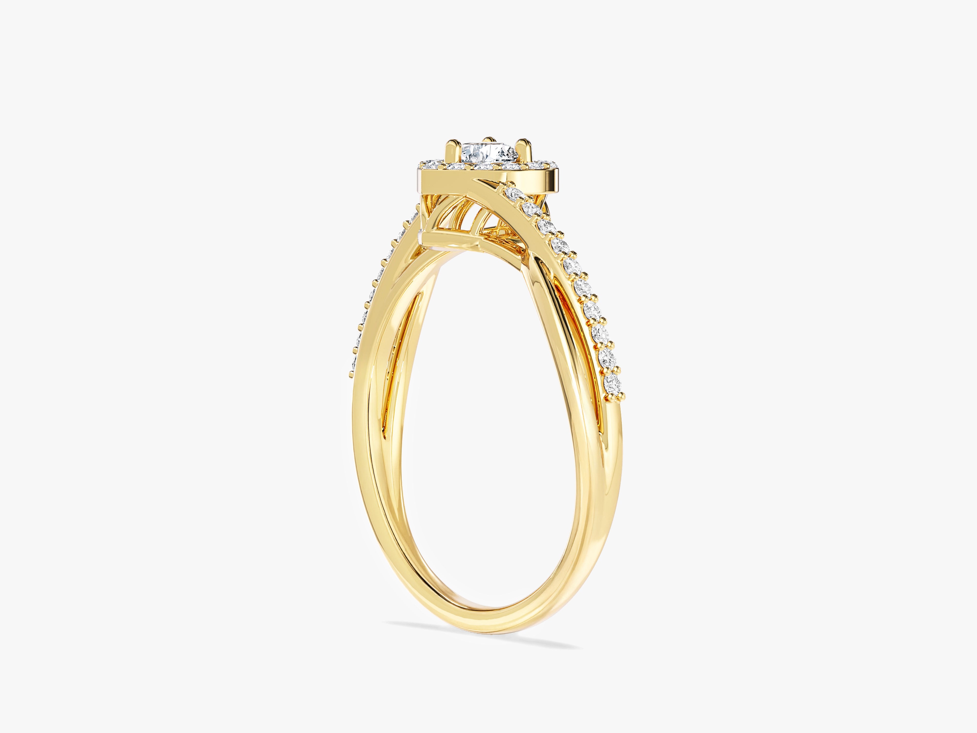 Heart Shape Twisted Band Promise Ring