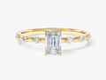 Emerald Cut Promise Ring with Sidestones
