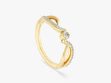 Split Shank Promise Ring with Sidestones