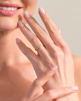 Split Shank Promise Ring with Sidestones
