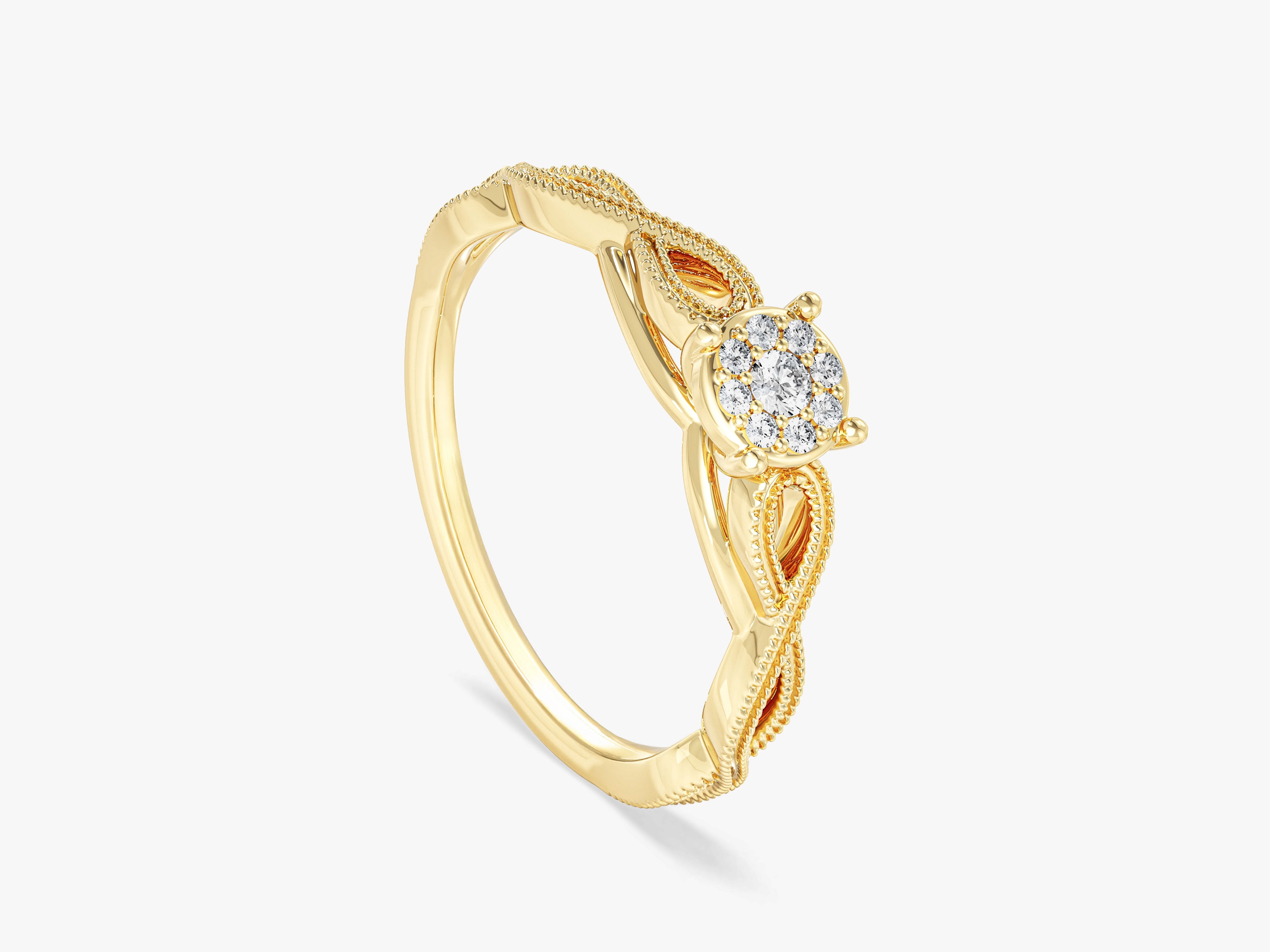Infinity Promise Ring with Milgrain Accents