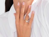 Flat Band Emerald Cut Moissanite Engagement Ring