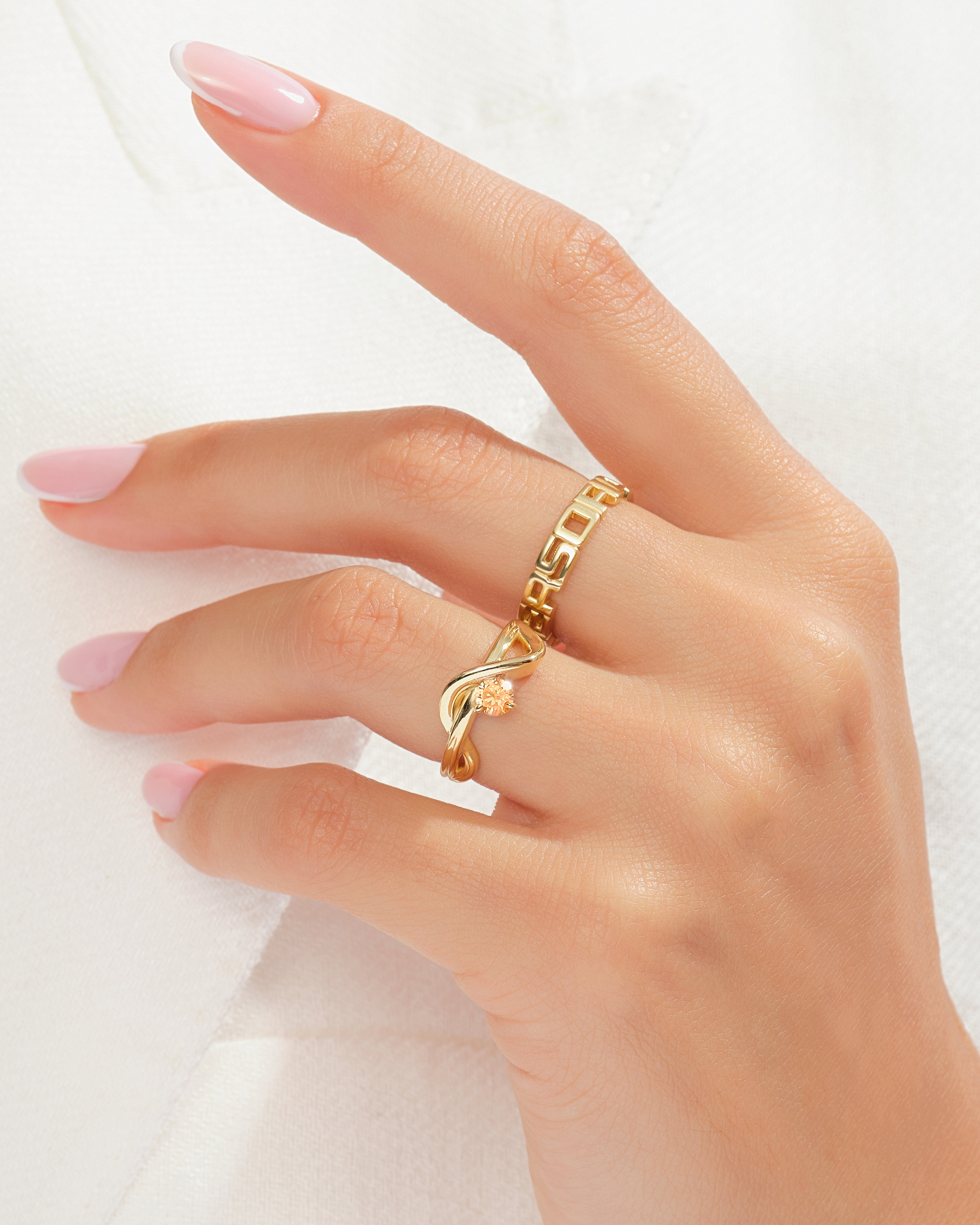 Double Band Wave Promise Ring