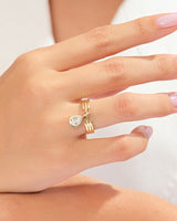 Pear Cut Charm Promise Ring