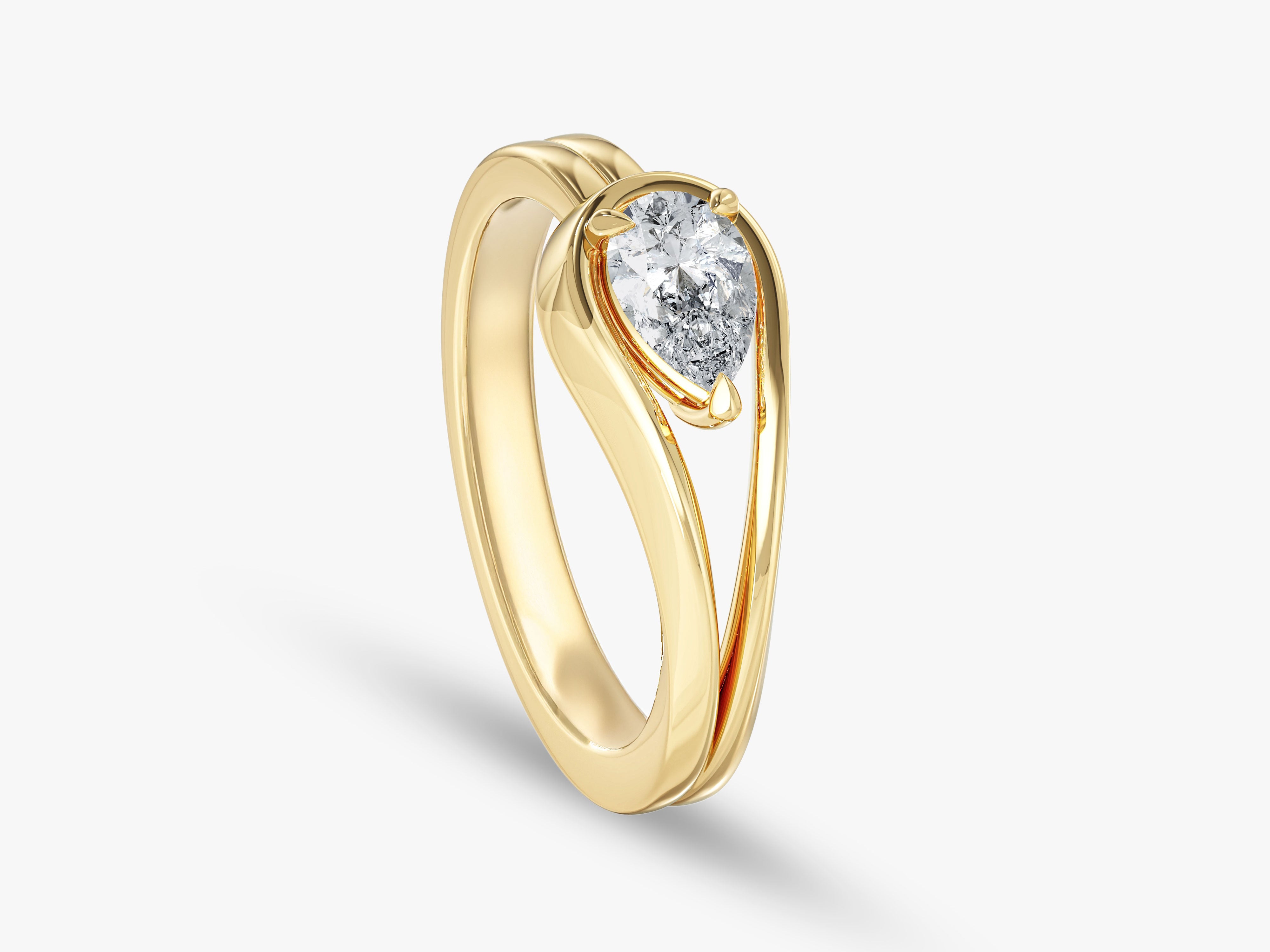 Split Shank Moissanite Engagement Ring