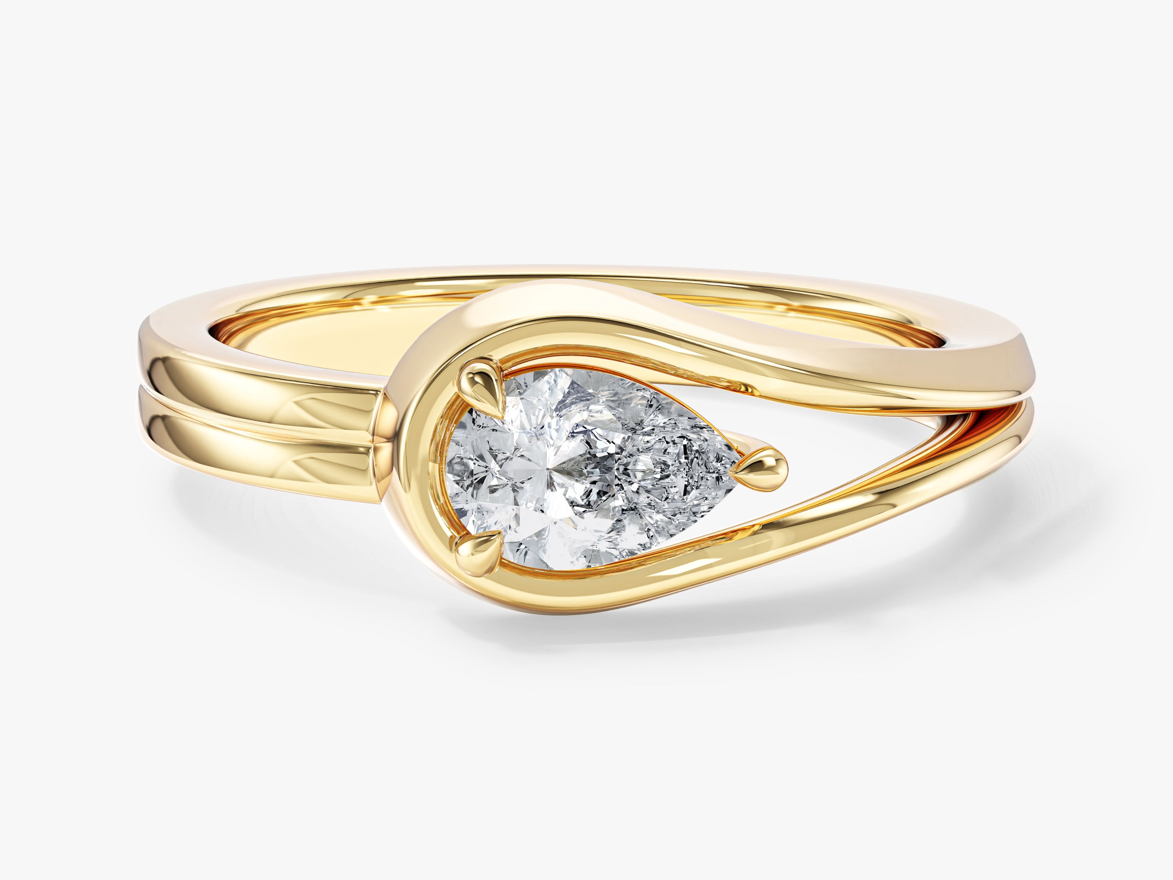 Split Shank Moissanite Engagement Ring