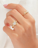 Baguette and Round Promise Ring