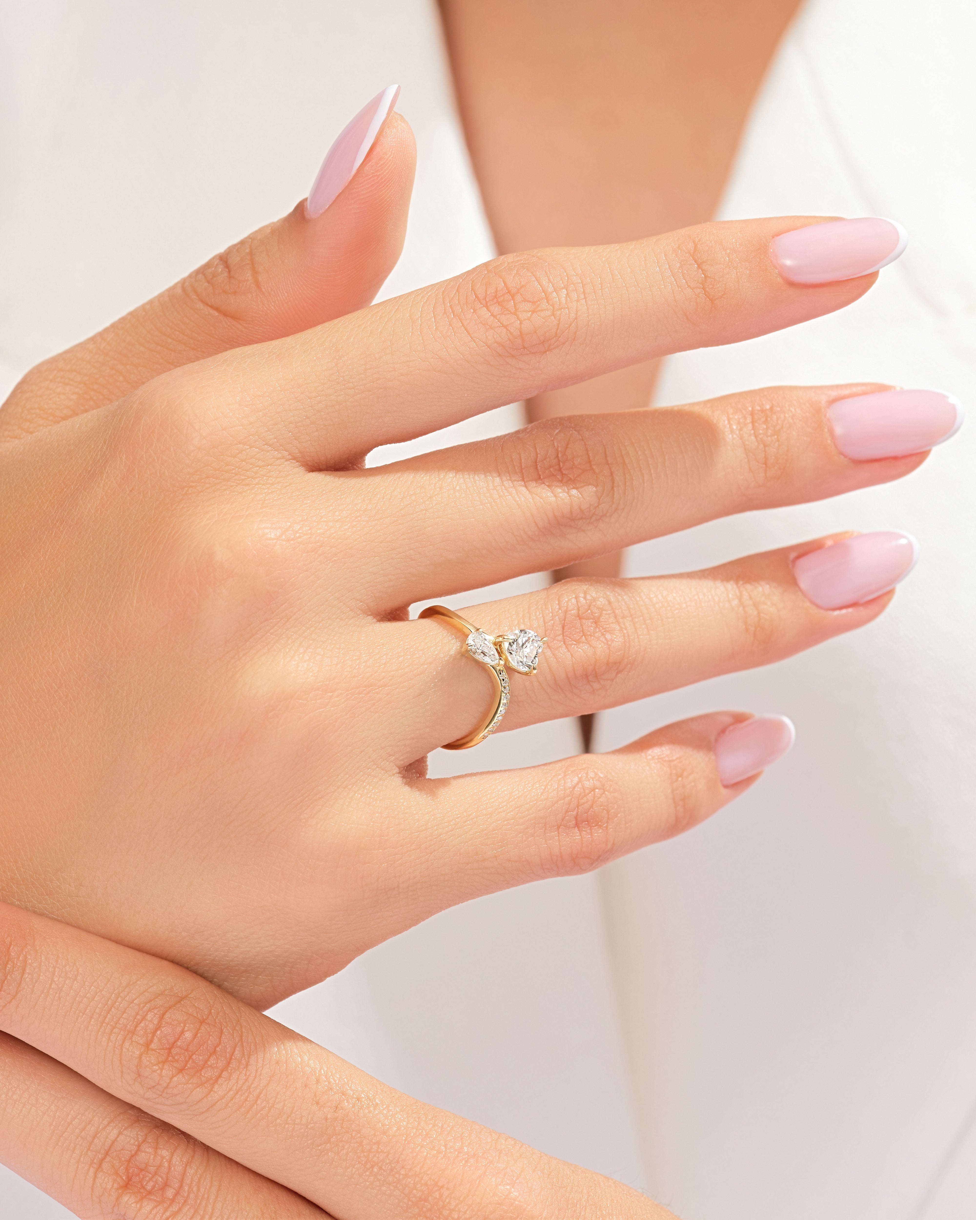 Two Stone Bypass Promise Ring