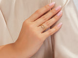 Trio Heart Moissanite Engagement Ring