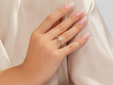 Trio Heart Moissanite Engagement Ring