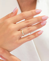 Baguette and Round Promise Ring