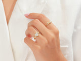 Dome Bezel Heart Lab Grown Diamond Engagement Ring