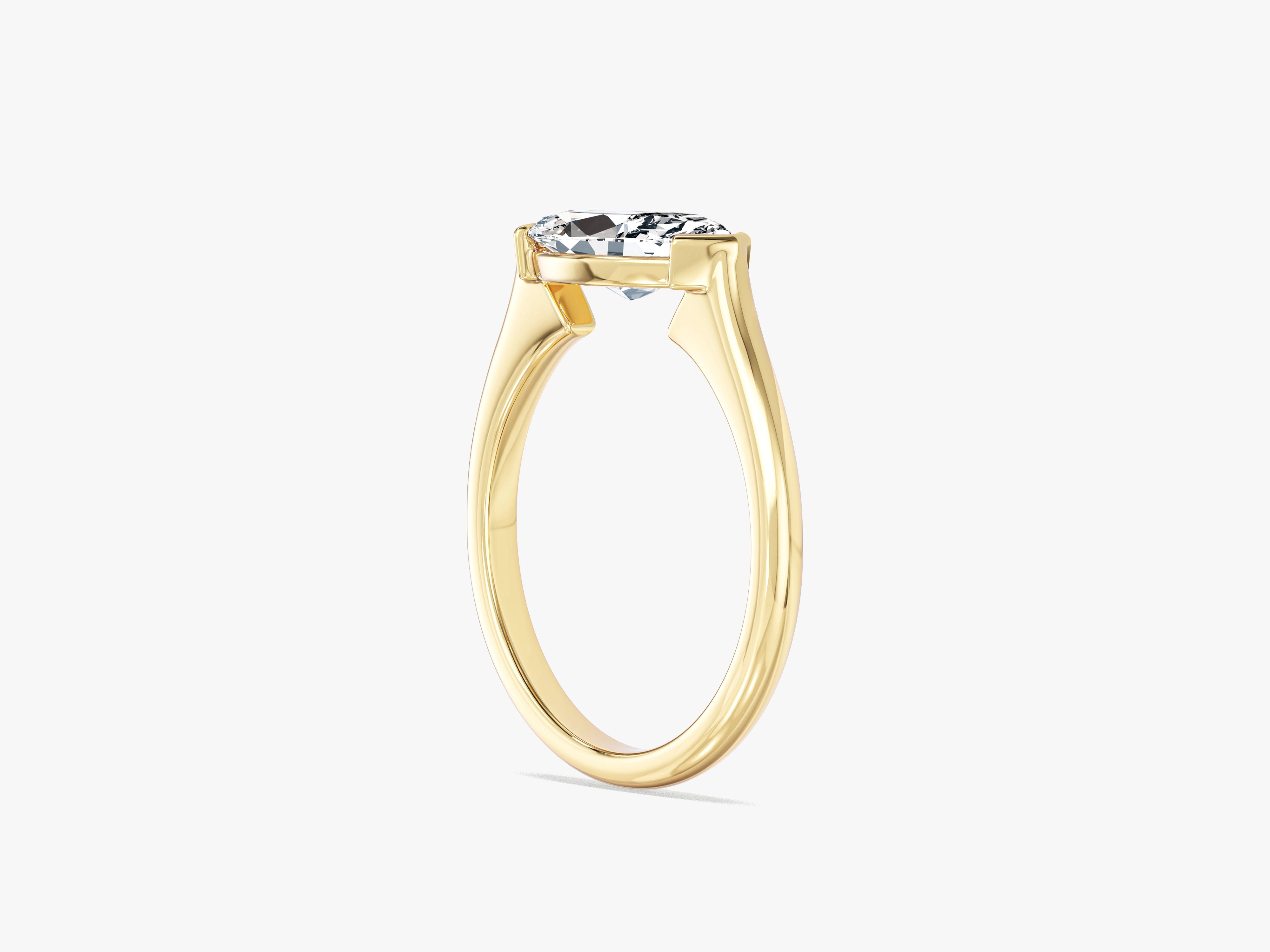 East-West Marquise Lab Grown Diamond Engagement Ring