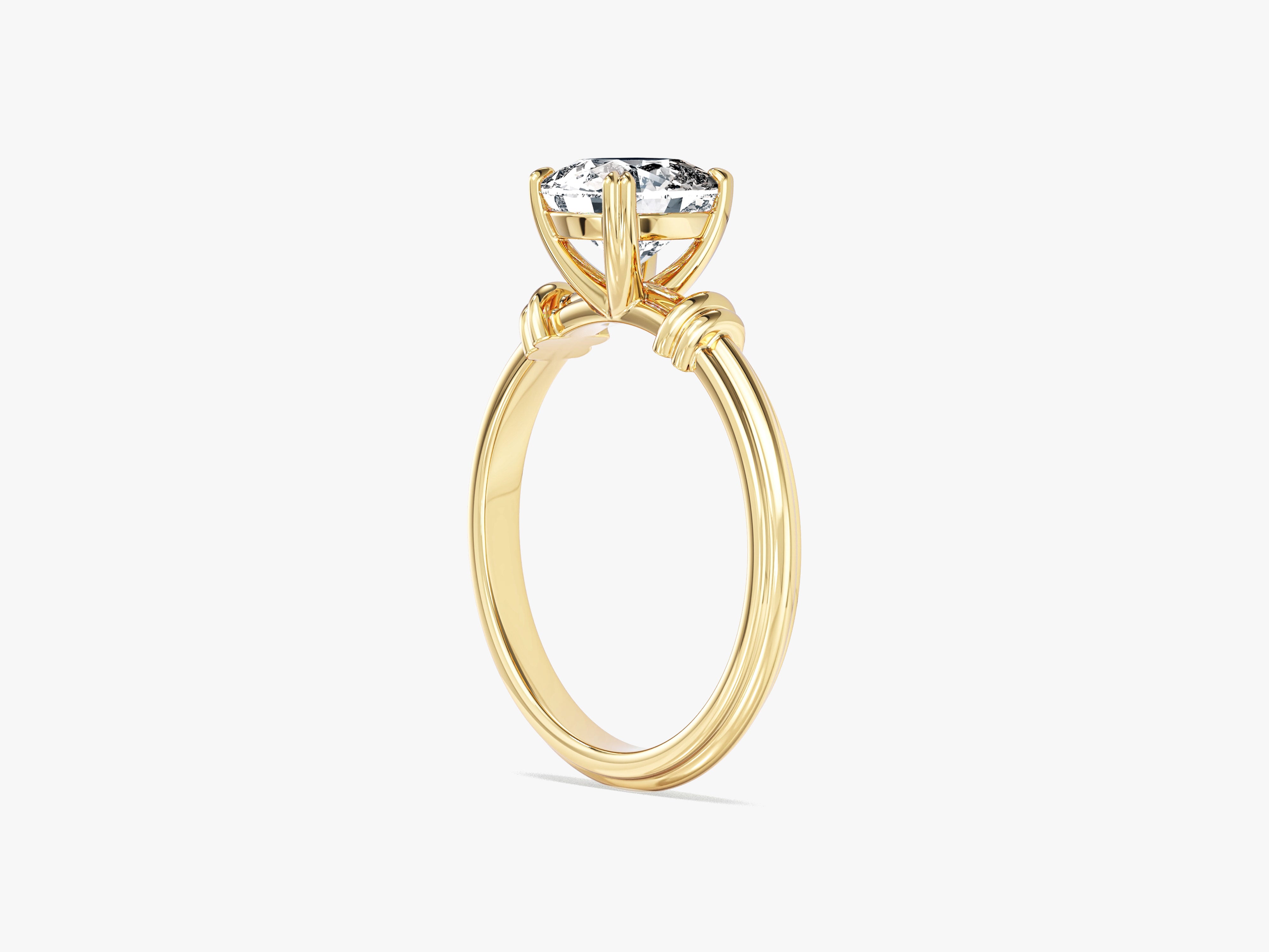 Knot Moissanite Engagement Ring