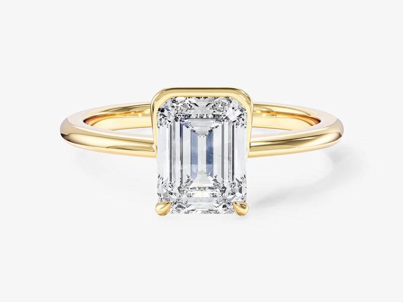 Solo Emerald Cut Lab Grown Diamond Engagement Ring