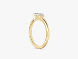 Solitaire East-West Moissanite Engagement Ring