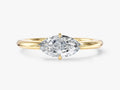 Solitaire East-West Moissanite Engagement Ring