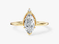 Marquise Cut Moissanite Crown Engagement Ring